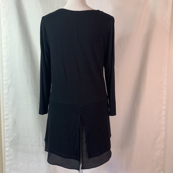 The Limited Black Tunic Length Split Back Top - Picture 6 of 10